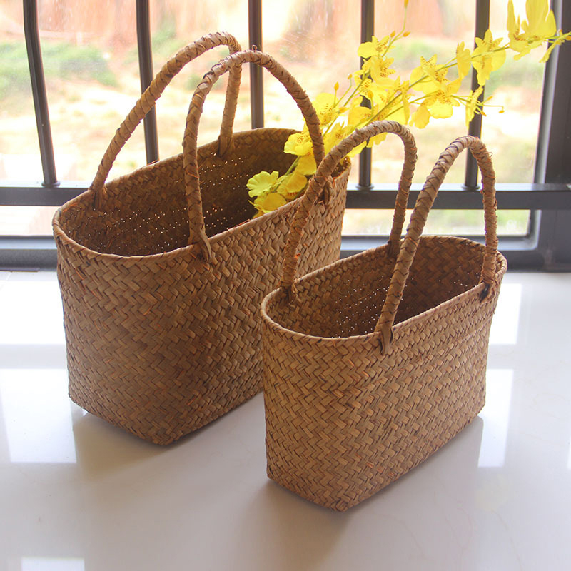 Woven Basket Set - Seaweeds Woven Basket Flower Basket Garden