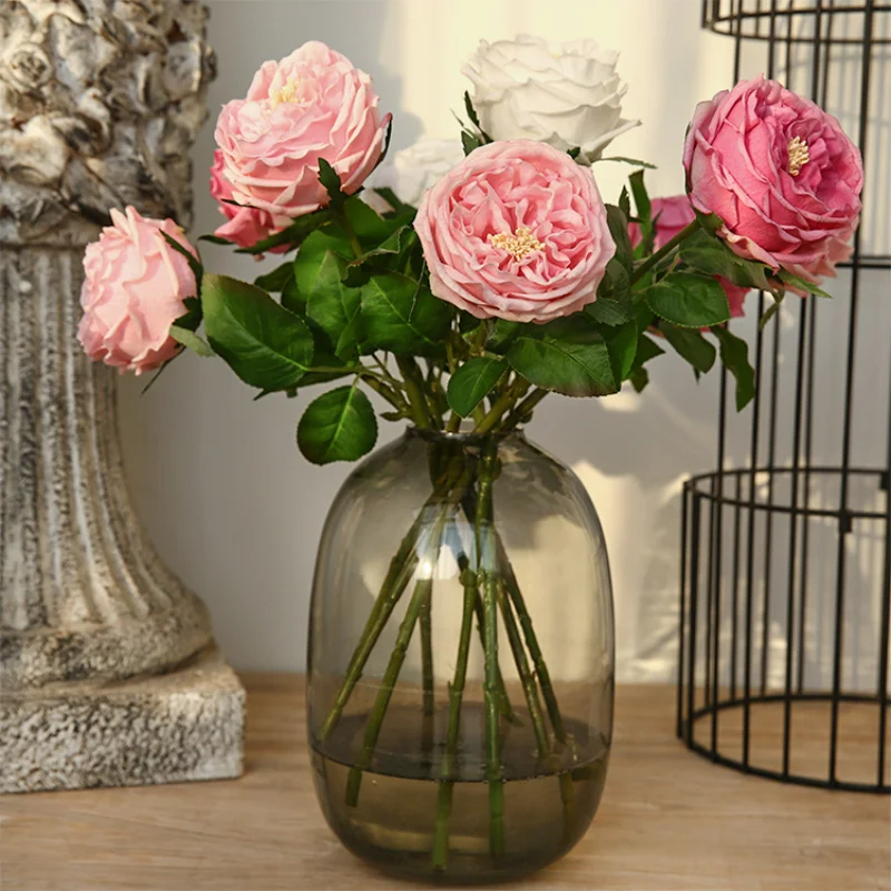Interior Design Apartment - 45cm Artificial Flower Austin Rose Moisturizing