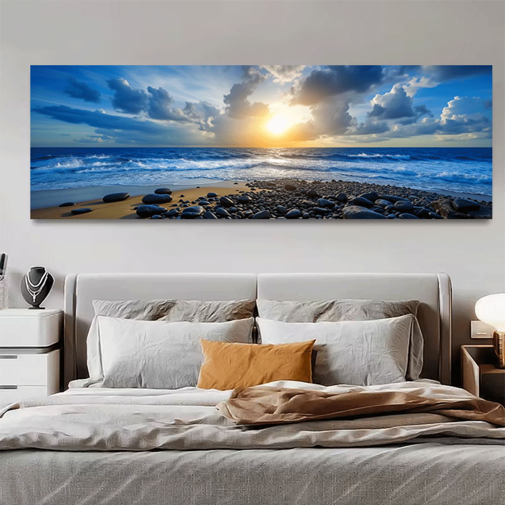 Interior Design Apartment - 1PC-Canvas poster Unframed Ocean Sunset Beach