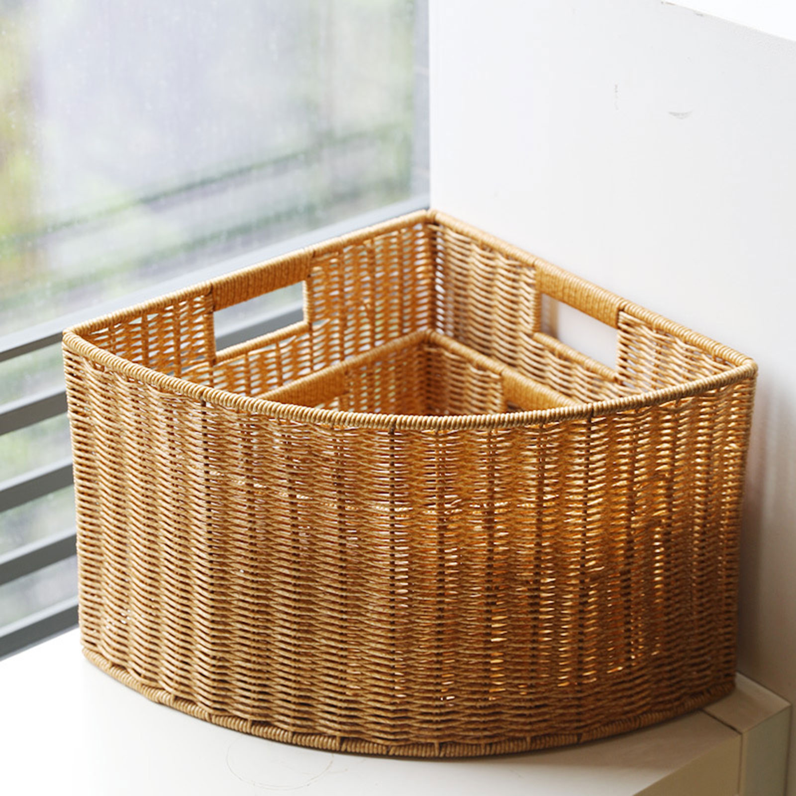 Corner Storage Basket Woven Or - Woven Basket Set のレビューと価格