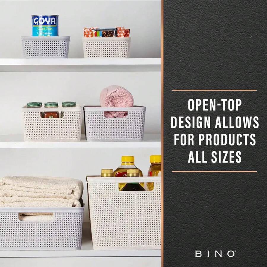 Woven Plastic Storage Basket S - Woven Basket Set のレビューと価格