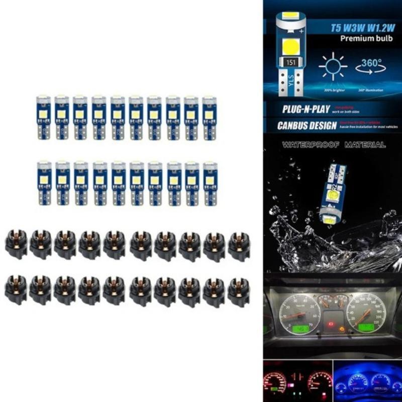 10Pcs T5 Led Bulb Canbus W3W 7 - Interior Design Icon のレビューと価格
