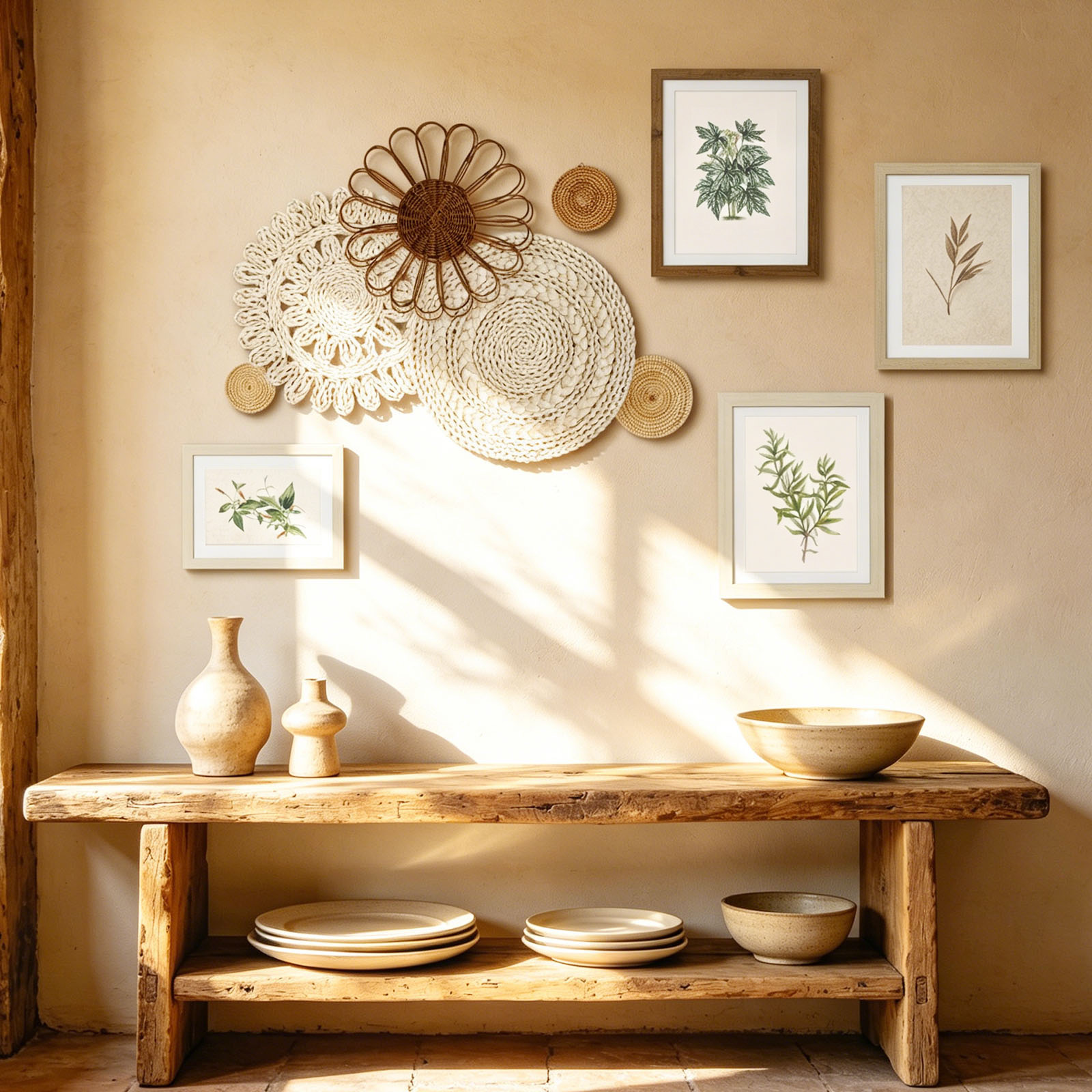 Boho Wall Basket Seagrass Ratt - Woven Basket Set のレビューと価格