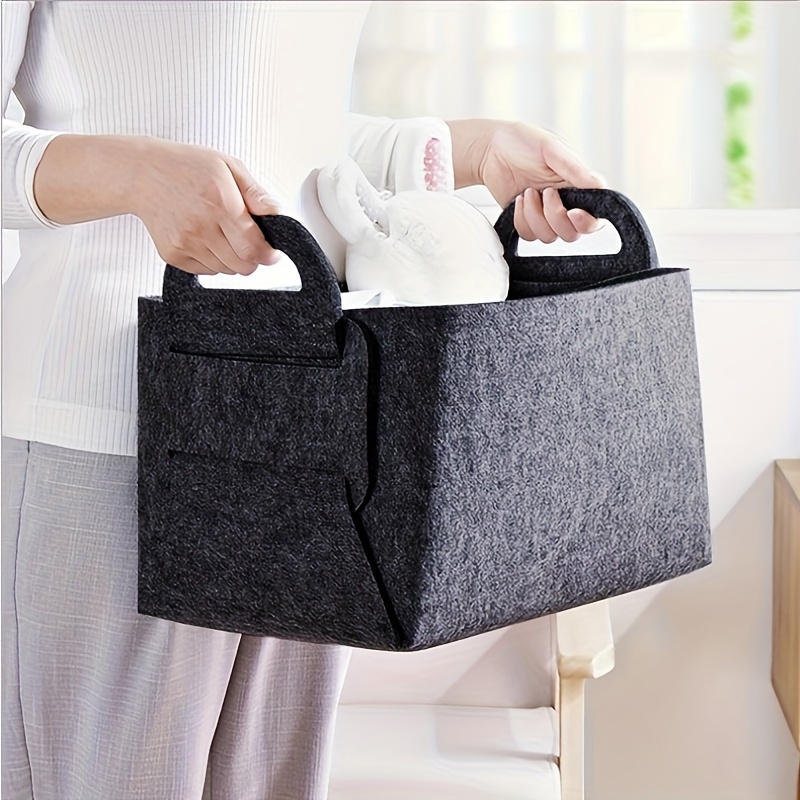 3PCS Felt Storage Bins With Ha - Woven Basket Set のレビューと価格