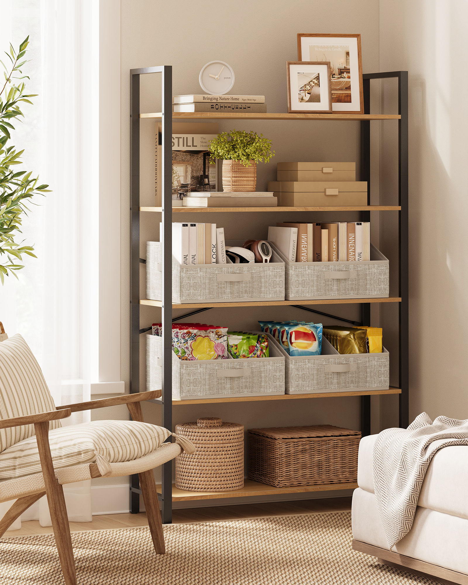 SONGMICS Set of 6 Storage Bask - Woven Basket Set のレビューと価格