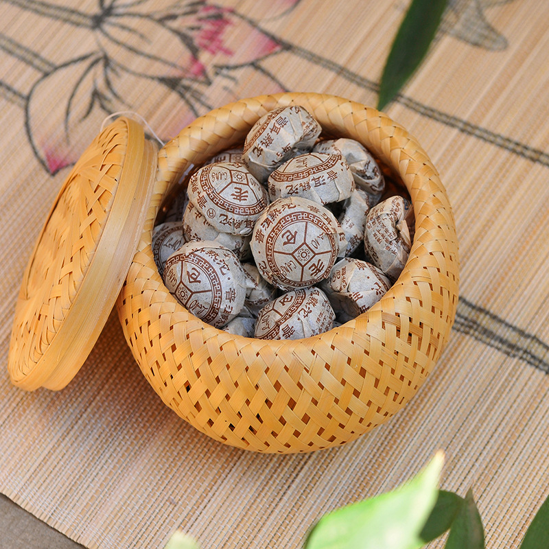 Bamboo woven small basket doub - Woven Basket Set のレビューと価格