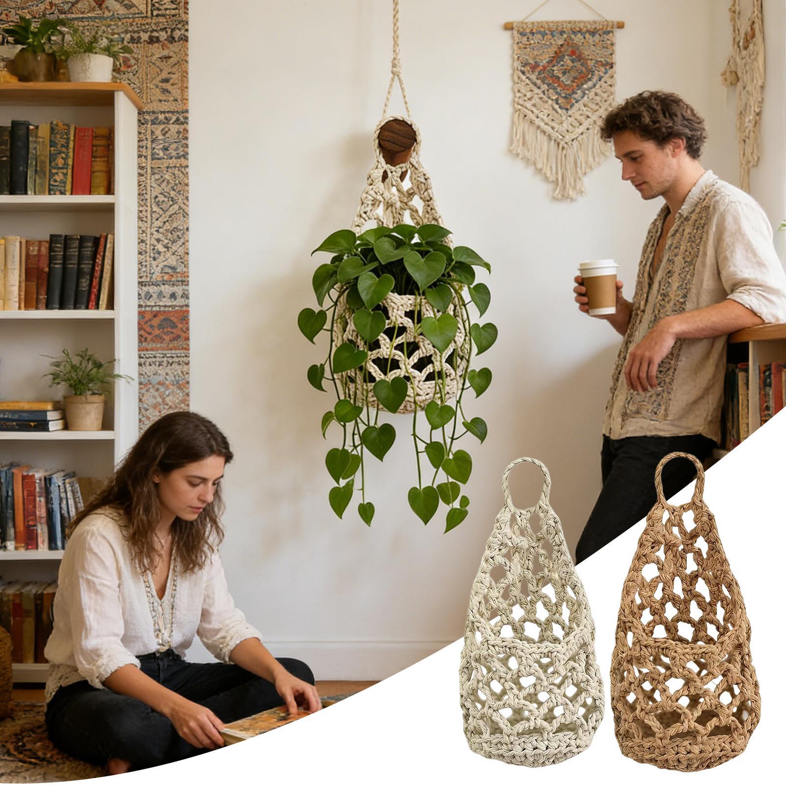 Plant Wall Hanger Handmade Wov - Woven Basket Set のレビューと価格