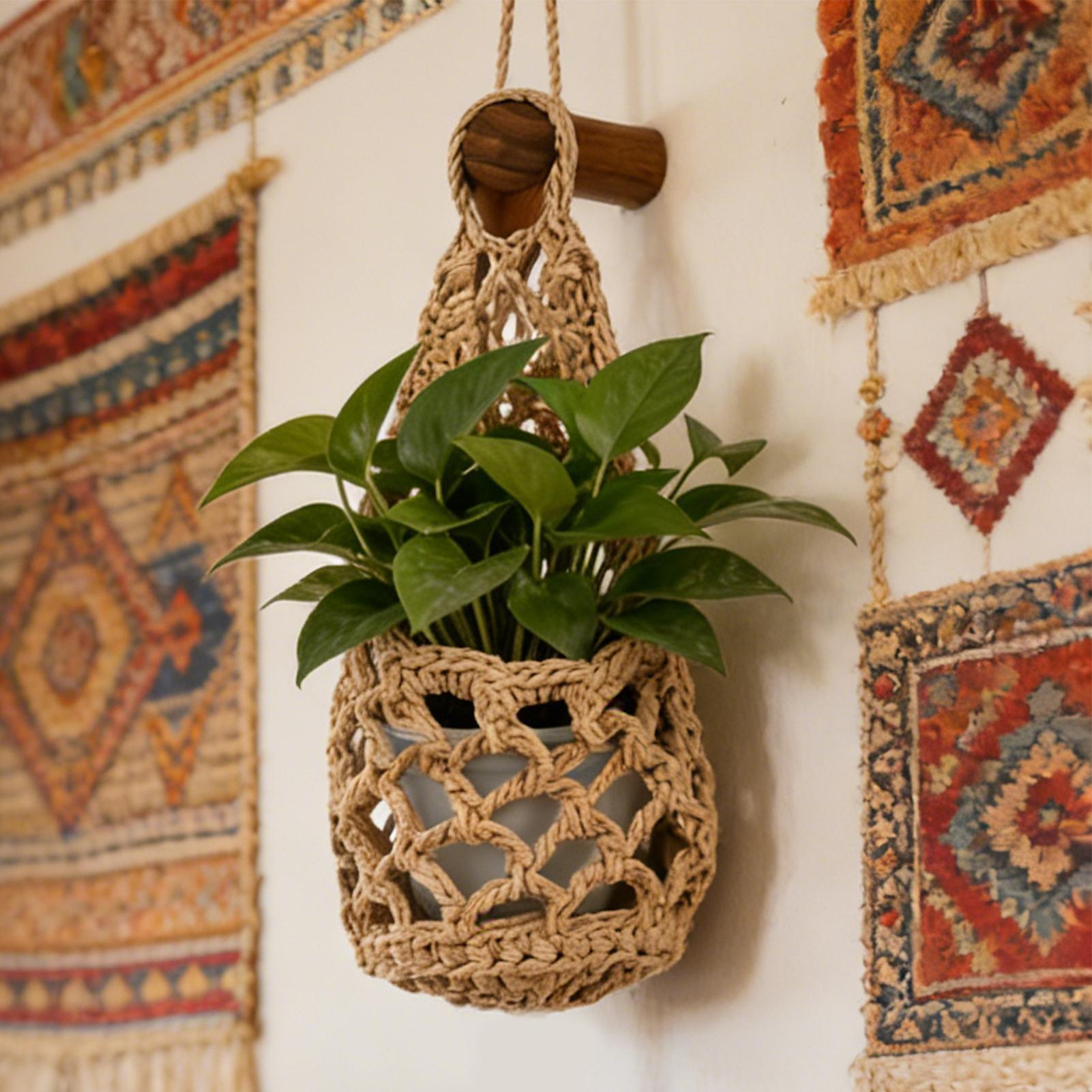 Plant Wall Hanger Handmade Wov - Woven Basket Set のレビューと価格