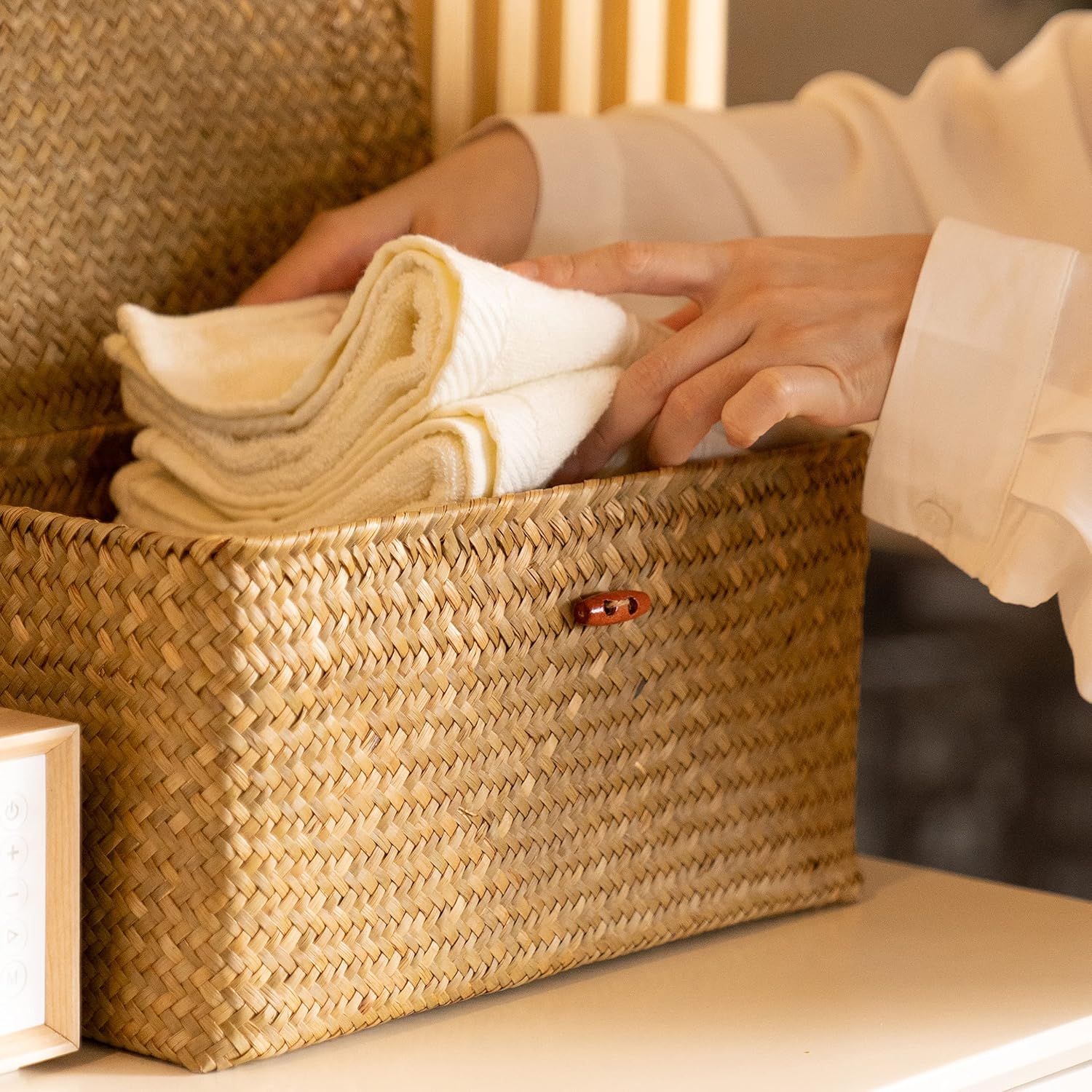4 Pack Seagrass Storage Basket - Woven Basket Set のレビューと価格