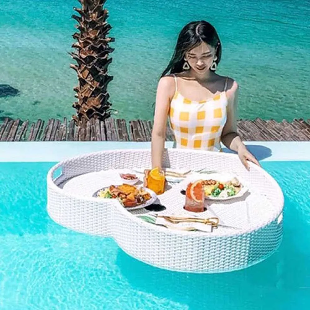 Net Red Floating Tray Round Ra - Woven Basket Set のレビューと価格