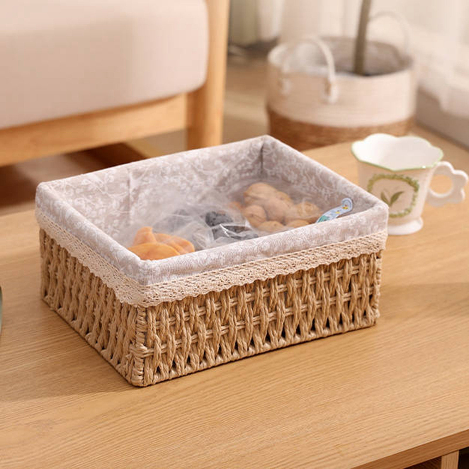 Woven Storage Basket Bedroom D - Woven Basket Set のレビューと価格