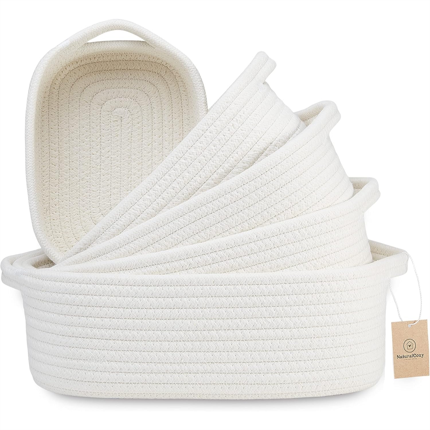 5-Piece Rectangle Storage Bask - Woven Basket Set のレビューと価格