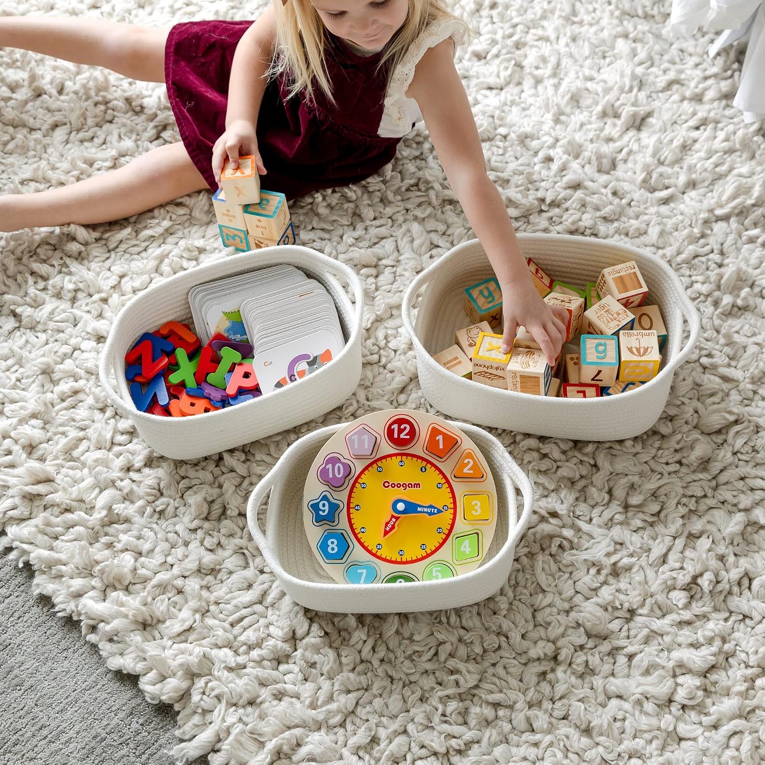 5-Piece Rectangle Storage Bask - Woven Basket Set のレビューと価格